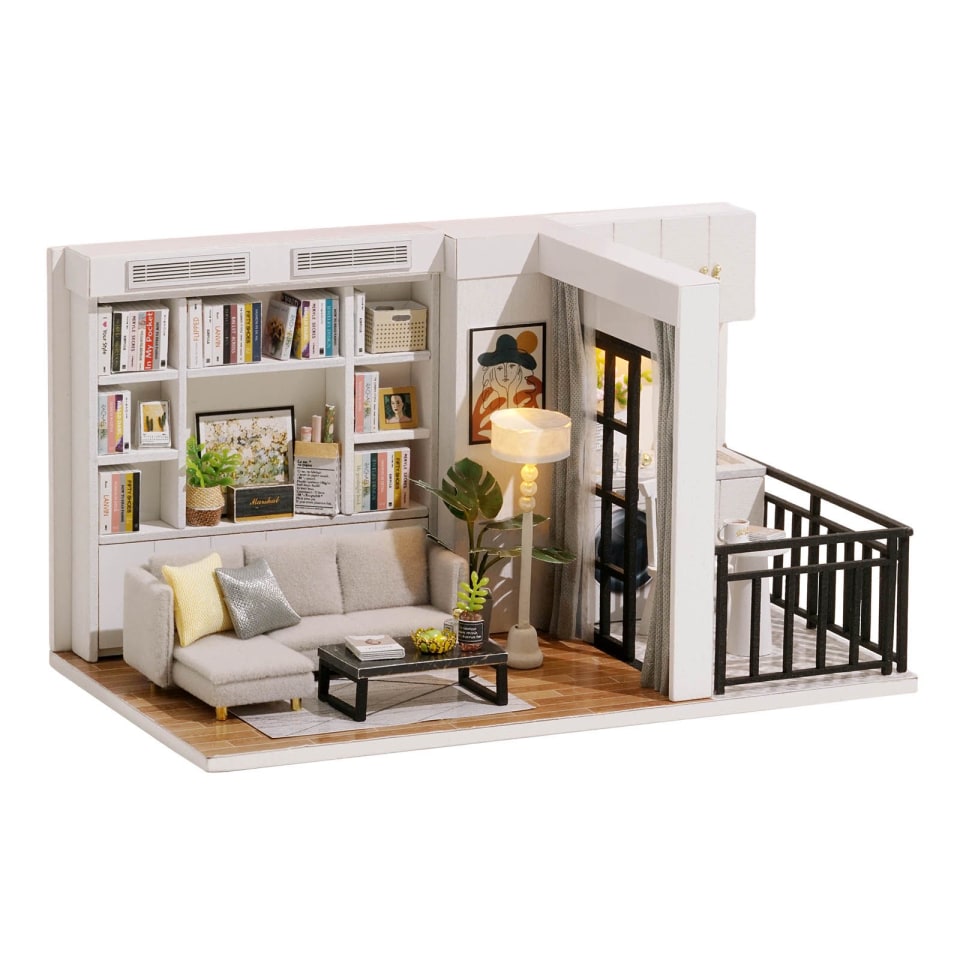 Casa De Muñecas Miniatura Con Muebles Kit De Casa De Casa De Muñecas Miniatura Con Muebles Kit De Casa De